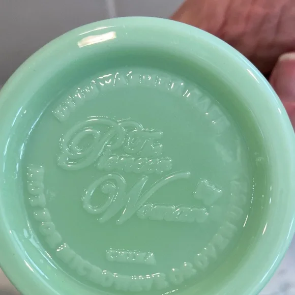 Pioneer Woman Mint Green Glass Butter Dish Creamer Sugar Set - Picture 14 of 16